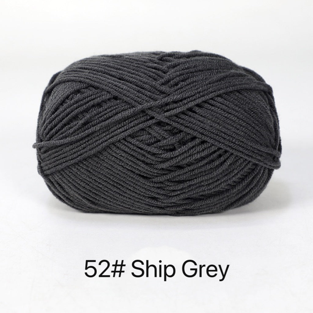 Shade of Black Grey Dark Blue Premium DK Yarn  - 80% Cotton  - 50g weight - Ideal for Crochet (2mm-3mm Hook)