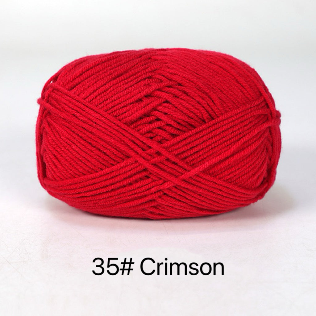 Red Premium DK Yarn - 80% Cotton  - 50g weight - Ideal for Crochet (2mm-3mm Hook)