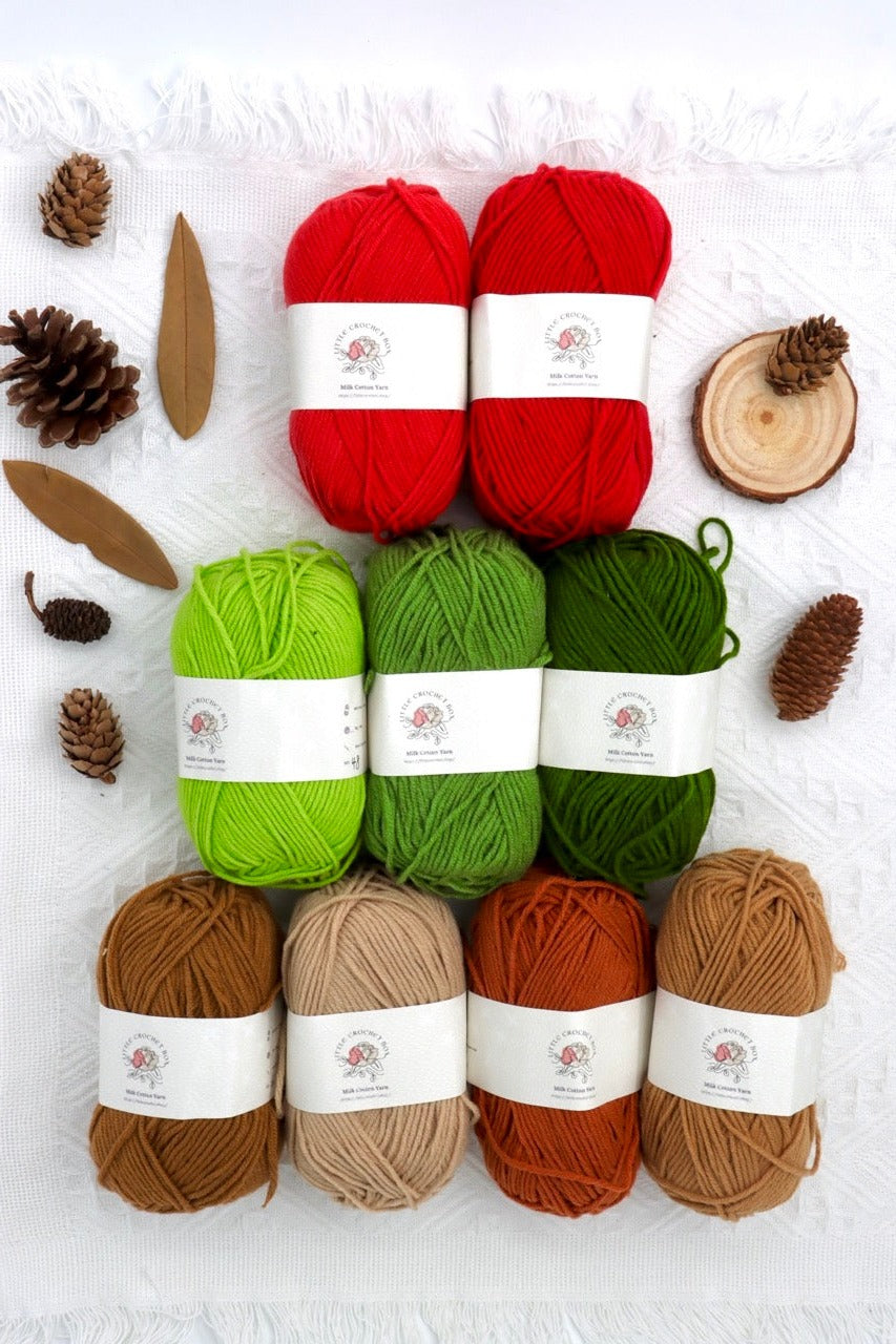 Premium Milk Cotton Yarn in 86 Beautiful Colors - DK Weight - 80% Cotton  - 50g weight - Ideal for Crochet (2mm-3mm Hook)