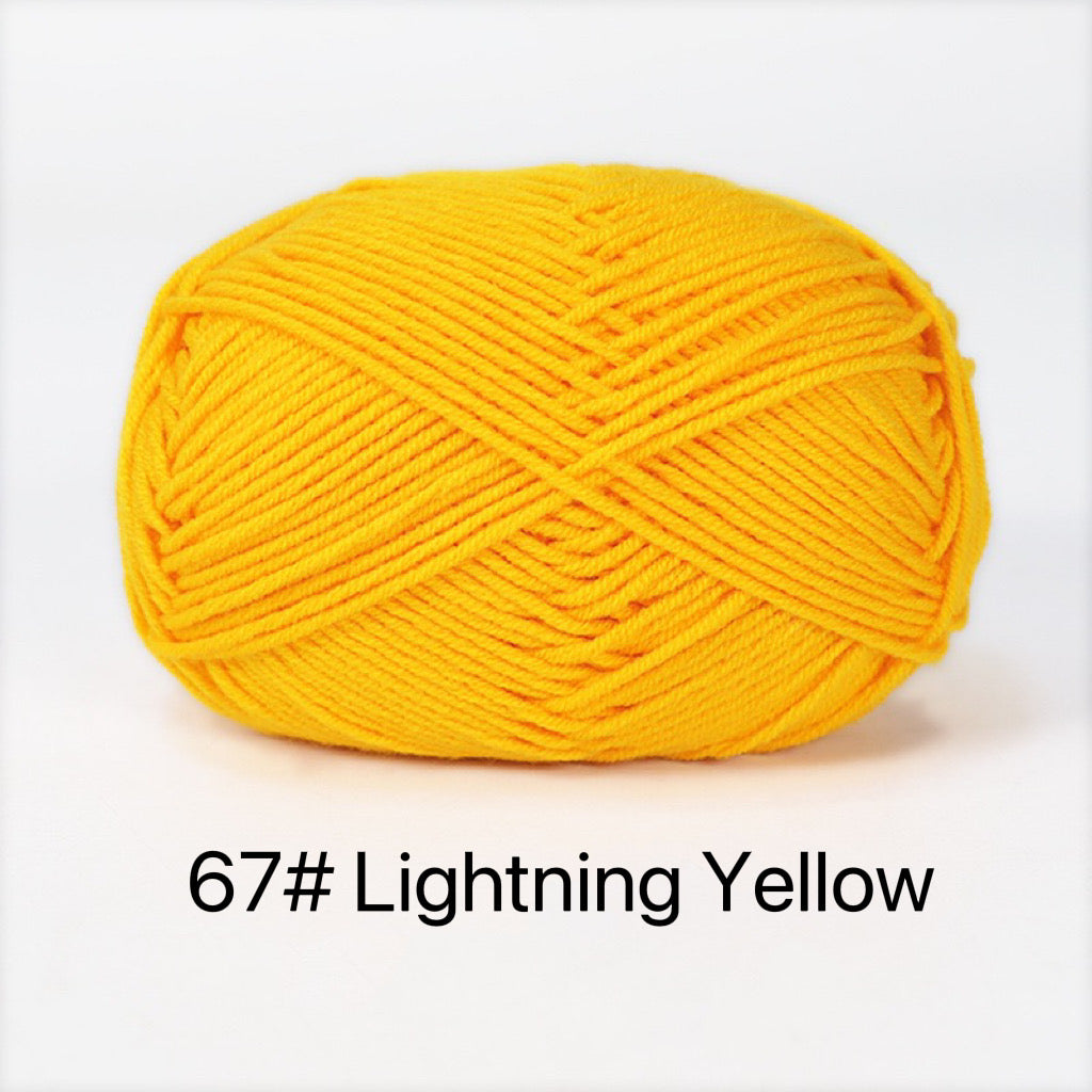 Premium Milk Cotton Yarn in 86 Beautiful Colors - DK Weight - 80% Cotton  - 50g weight - Ideal for Crochet (2mm-3mm Hook)