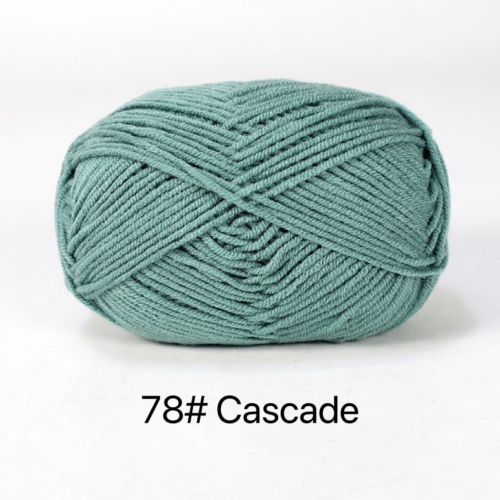 Premium Milk Cotton Yarn in 86 Beautiful Colors - DK Weight - 80% Cotton  - 50g weight - Ideal for Crochet (2mm-3mm Hook)