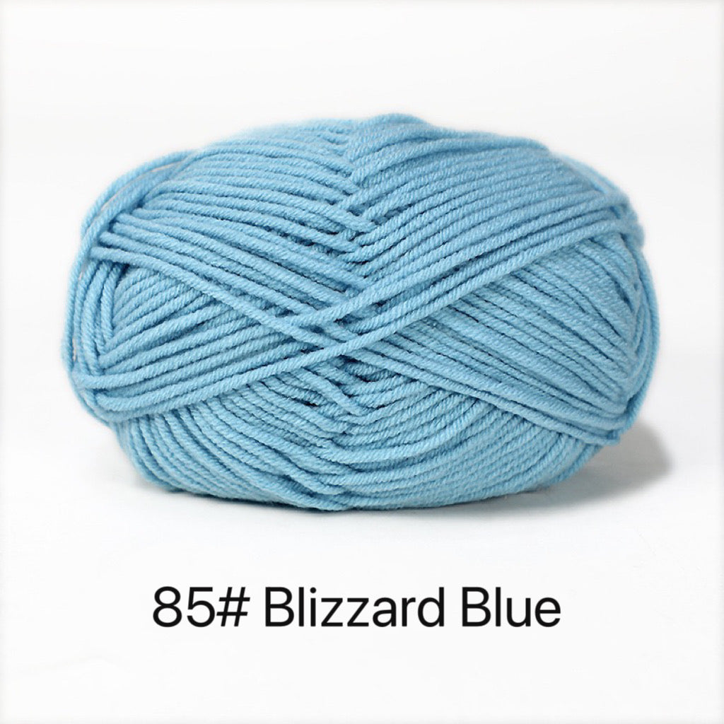 Premium Milk Cotton Yarn in 86 Beautiful Colors - DK Weight - 80% Cotton  - 50g weight - Ideal for Crochet (2mm-3mm Hook)