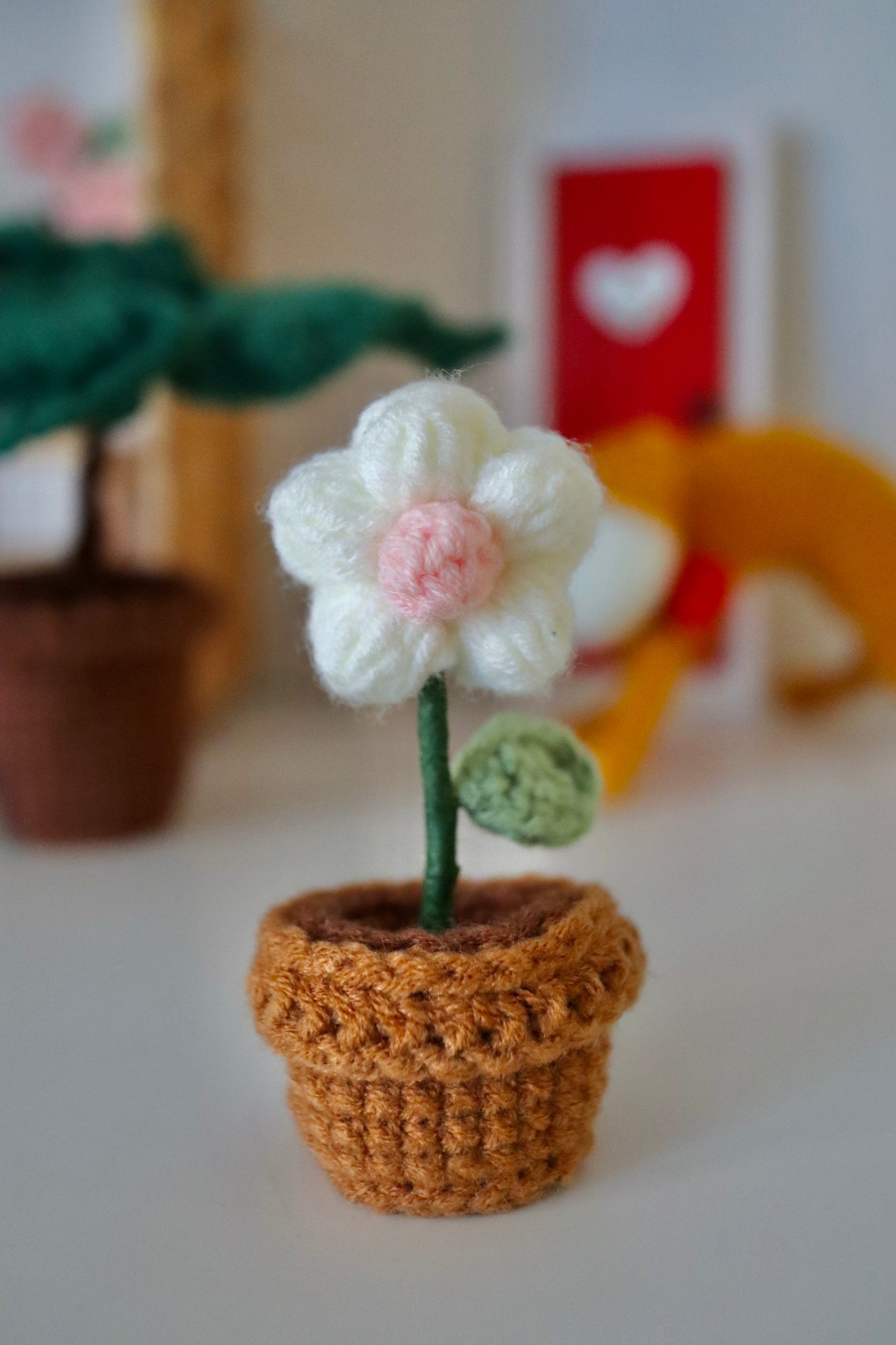 Handmade Crochet Potted Plant with Terracotta Pot | Cute and Colorful Decor | Comes in a Lovely Gift Box!