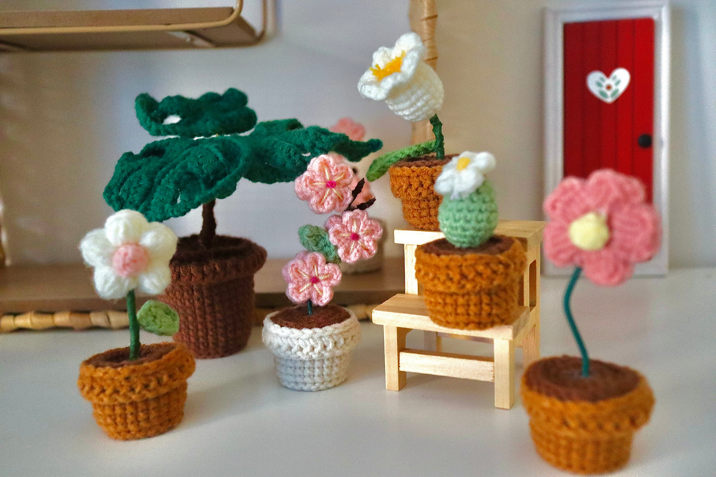 Handmade Crochet Potted Plant with Terracotta Pot | Cute and Colorful Decor | Comes in a Lovely Gift Box!