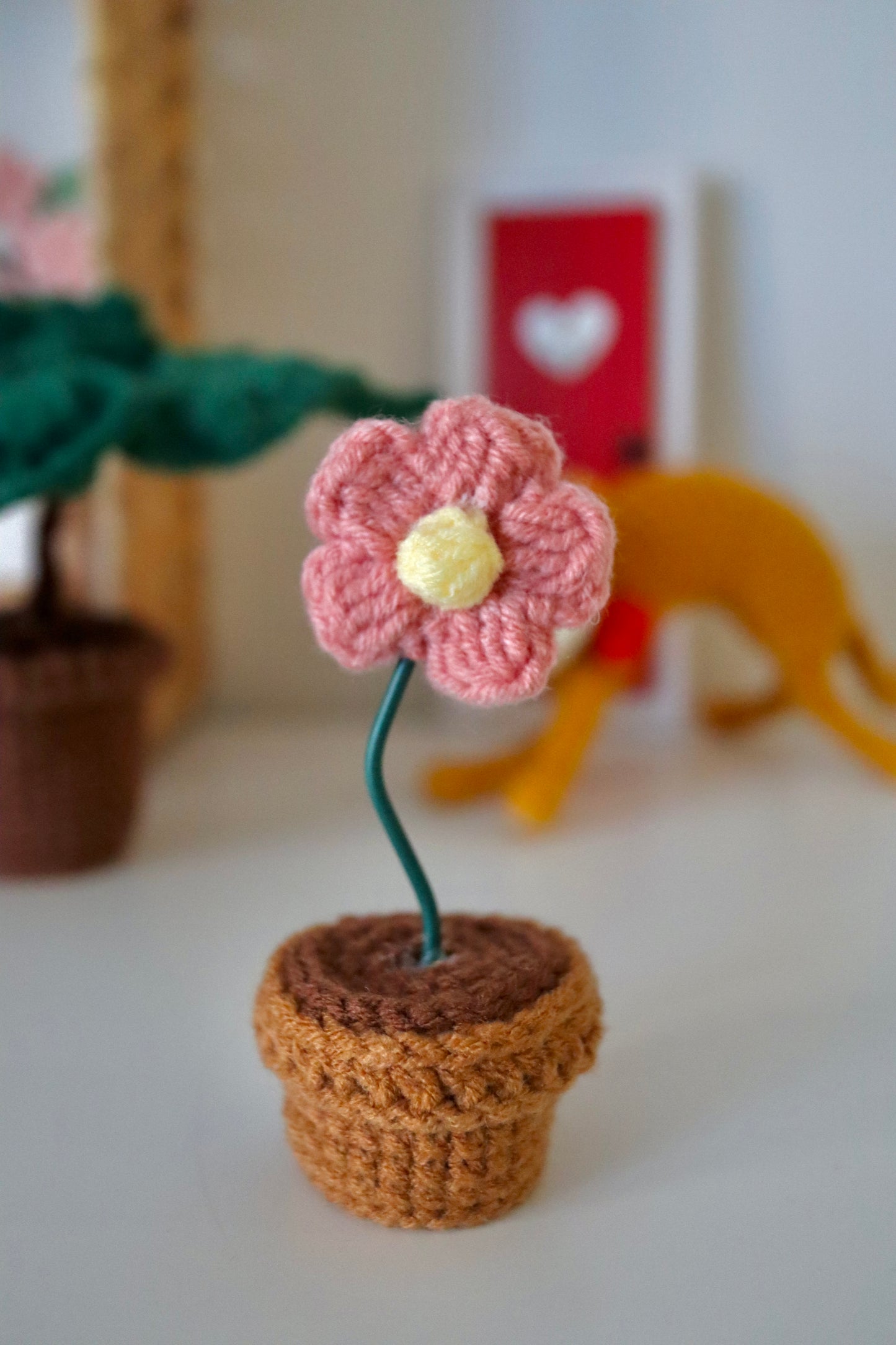 Handmade Crochet Potted Plant with Terracotta Pot | Cute and Colorful Decor | Comes in a Lovely Gift Box!