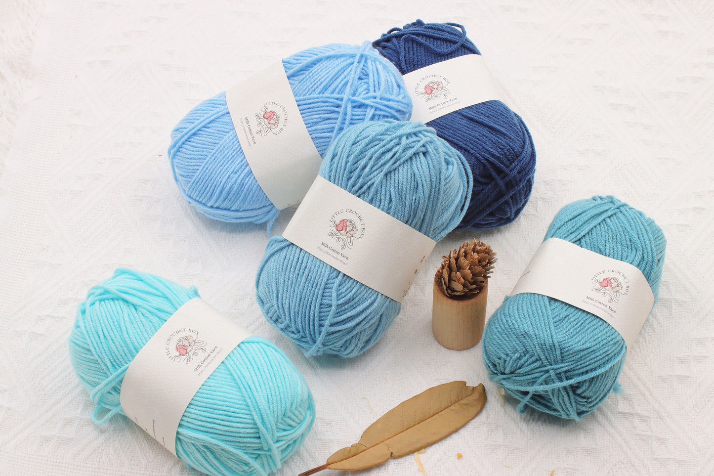 Premium Milk Cotton Yarn in 86 Beautiful Colors - DK Weight - 80% Cotton  - 50g weight - Ideal for Crochet (2mm-3mm Hook)