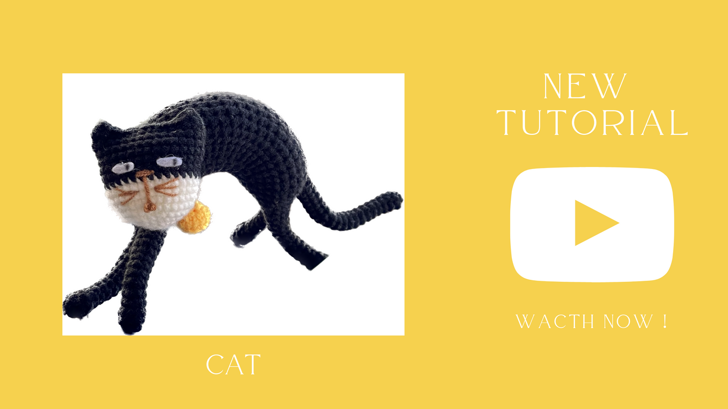 Crochet Pattern - Funny Cat DIY Pattern