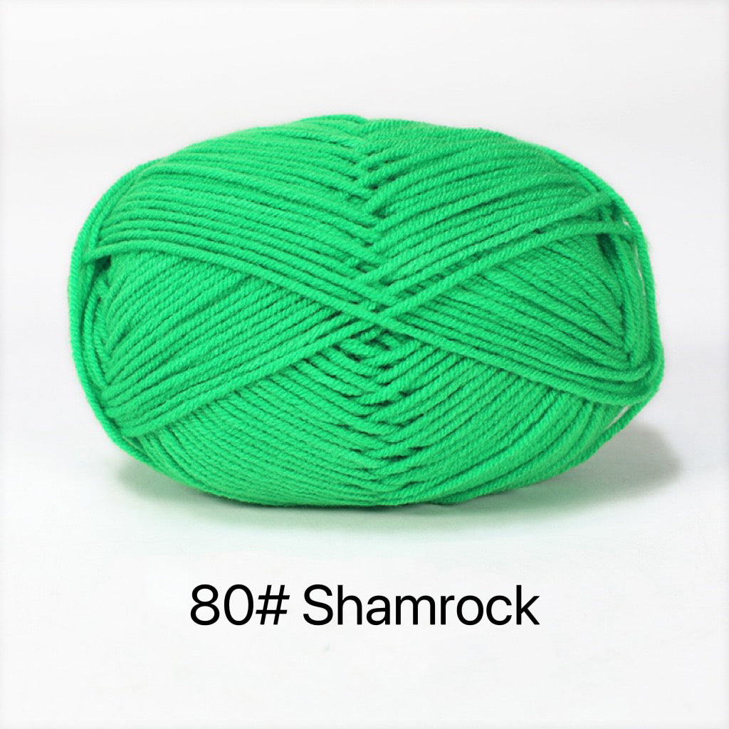 Premium Milk Cotton Yarn in 86 Beautiful Colors - DK Weight - 80% Cotton  - 50g weight - Ideal for Crochet (2mm-3mm Hook)